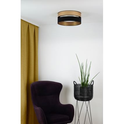 Brilagi - LED loftlampe ROYAL LED/24W/230V diameter 45 cm sort/guldfarvet