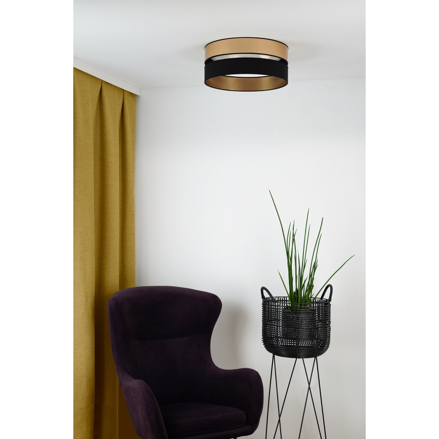 Brilagi - LED loftlampe ROYAL LED/24W/230V diameter 45 cm sort/guldfarvet