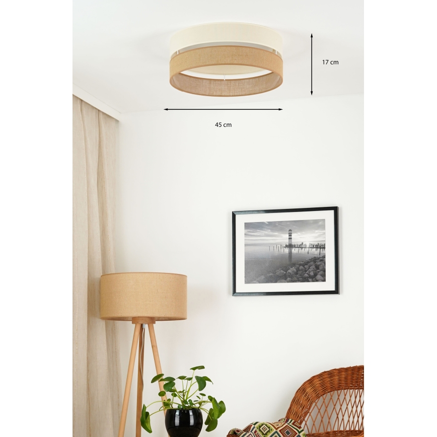 Brilagi - LED loftlampe ROYAL YUTE LED/24W/230V diameter 45 cm beige/cremefarvet