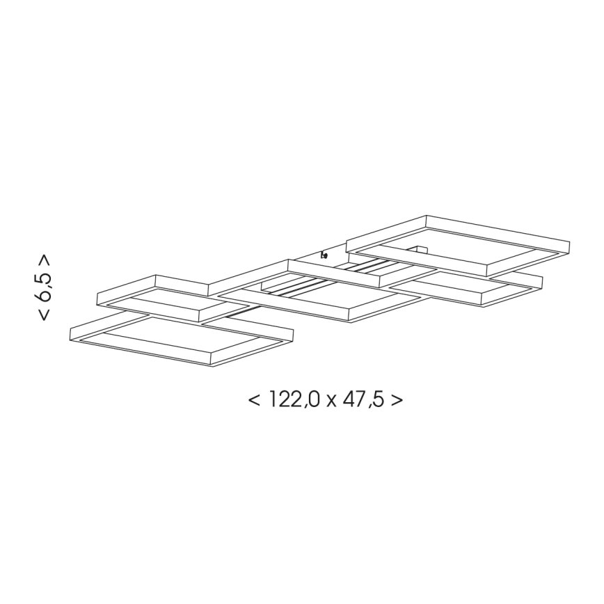 Brilagi - LED loftlampe SHIFT LED/42W/230V 4000K 47,5x122 cm sort