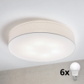 Brilagi - LED-loftlampe SIRIJA 6xE27/60W/230V Ø 80 cm hvid