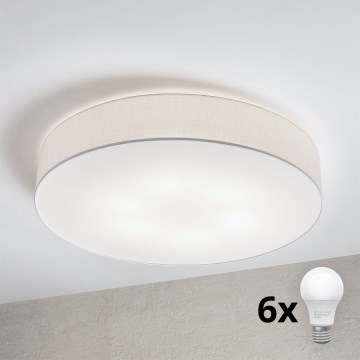 Brilagi - LED-loftlampe SIRIJA 6xE27/60W/230V Ø 80 cm hvid