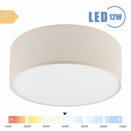 Brilagi - LED loftlampe SIRIJA LED/12W/230V diameter 35 cm cremefarvet