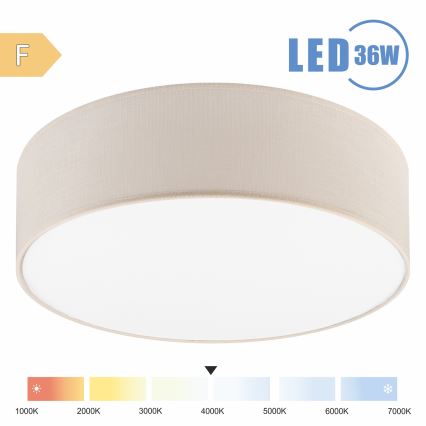 Brilagi - LED loftlampe SIRIJA LED/36W/230V diameter 45 cm cremefarvet