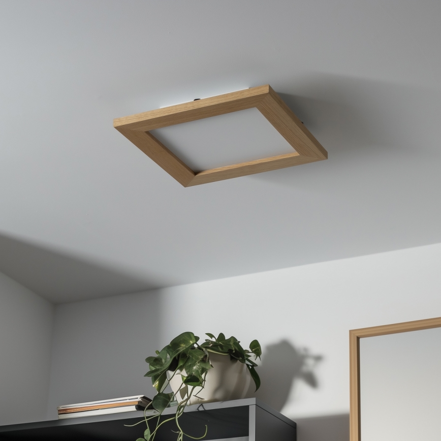 Brilagi - LED loftlampe SLIMFRAME WOOD LED/25W/230V 34x34 cm brun