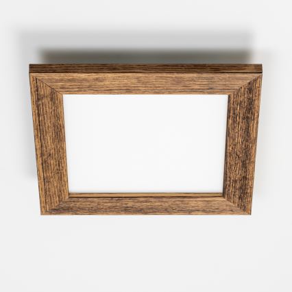 Brilagi - LED loftlampe SLIMFRAME WOOD LED/25W/230V 34x34 cm brun