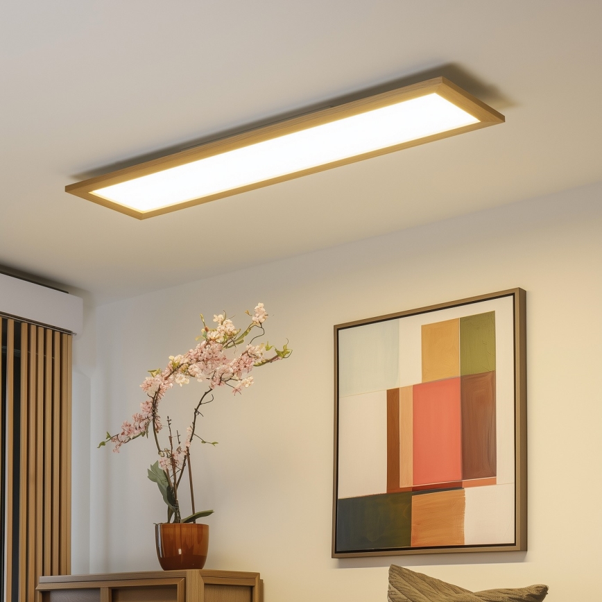 Brilagi - LED loftlampe SLIMFRAME WOOD LED/58W/230V 124x34 cm brun