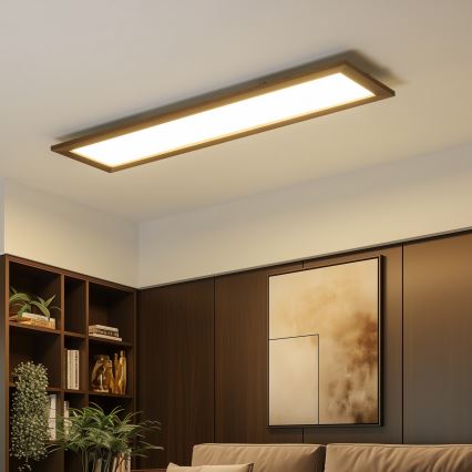 Brilagi - LED loftlampe SLIMFRAME WOOD LED/58W/230V 124x34 cm mørkebrun