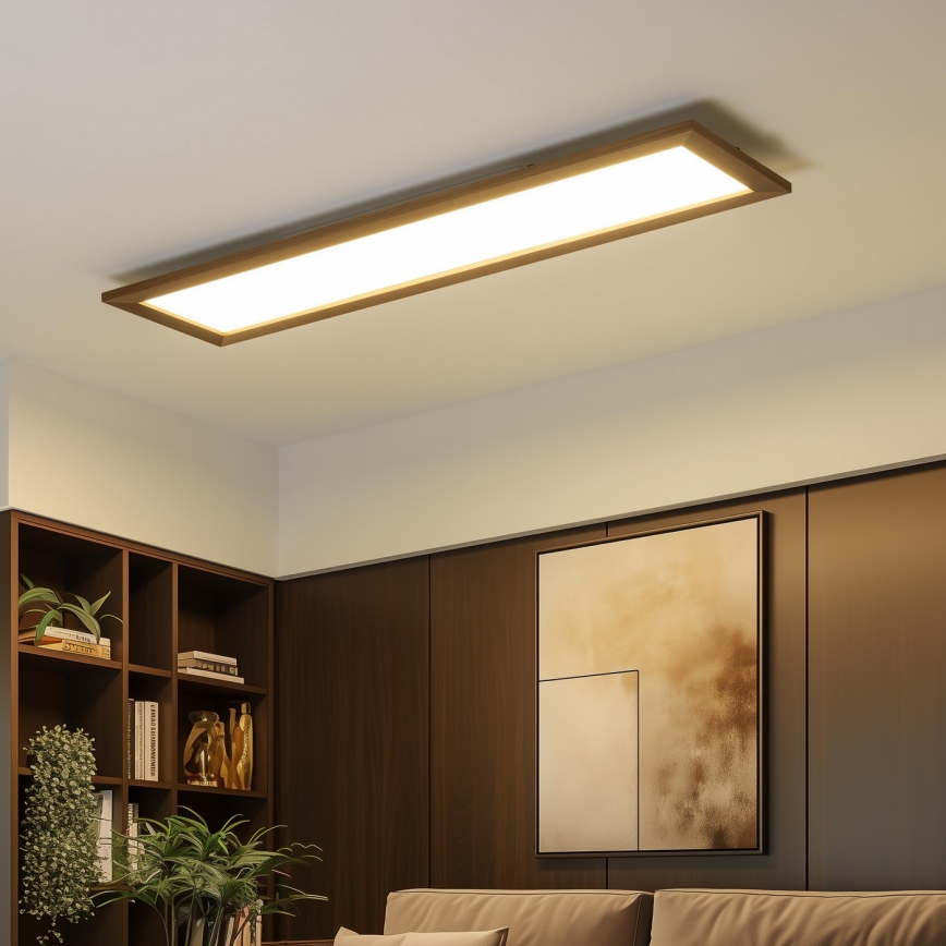 Brilagi - LED loftlampe SLIMFRAME WOOD LED/58W/230V 124x34 cm mørkebrun
