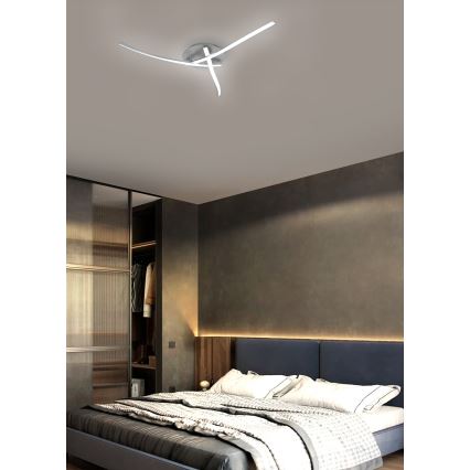 Brilagi - LED loftlampe STRIPES LED/24W/230V sølvfarvet