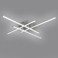 Brilagi - LED loftlampe STRIPES LED/37W/230V 68x68 cm sølvfarvet