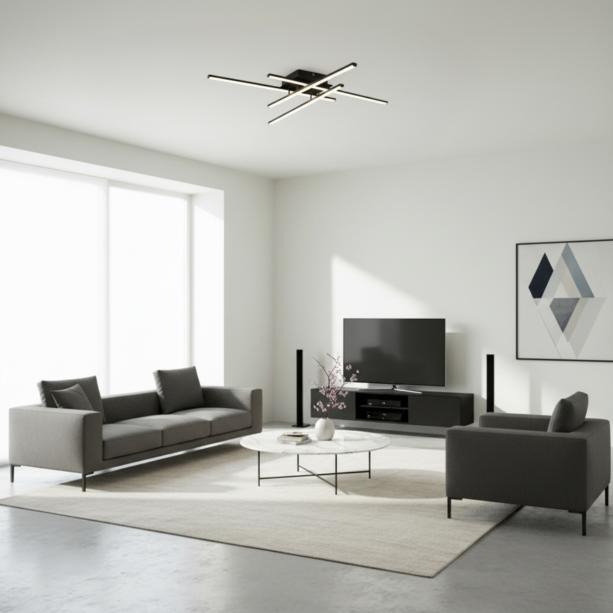 Brilagi - LED loftlampe STRIPES LED/37W/230V 68x68 cm sort