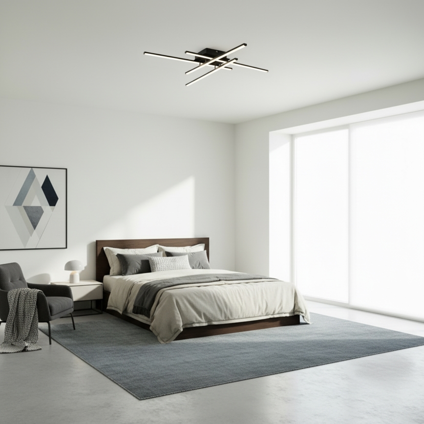 Brilagi - LED loftlampe STRIPES LED/37W/230V 68x68 cm sort