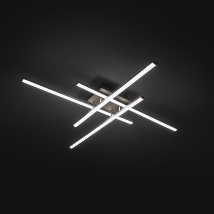 Brilagi - LED-loftlampe STRIPES LED/37W/230V 68x68 cm sølvfarvet