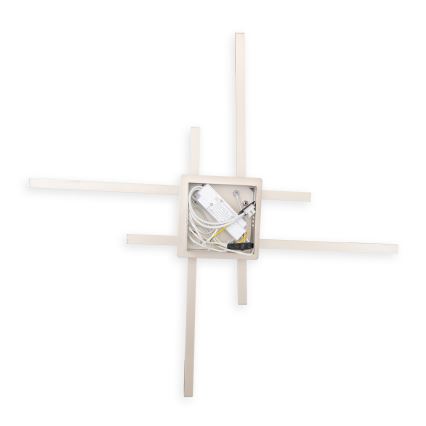 Brilagi - LED-loftlampe STRIPES LED/37W/230V 68x68 cm sølvfarvet