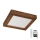 Brilagi - LED loftlampe til badeværelse dæmpbar WOODY FRAME LED/24W/230V eg kirsebær 30x30 cm 3000-6000K IP44 + fjernbetjening