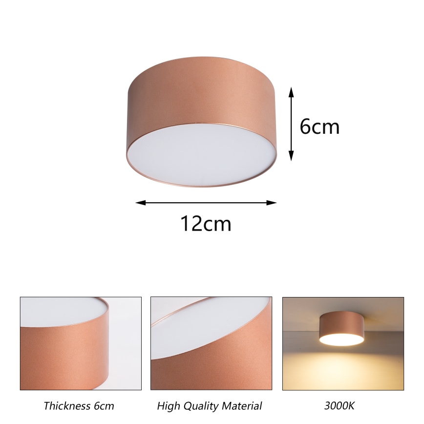 BRILAGI - LED Badeværelsesloftlampe FORIS LED/14W/230V Ø 12 cm bronze IP44