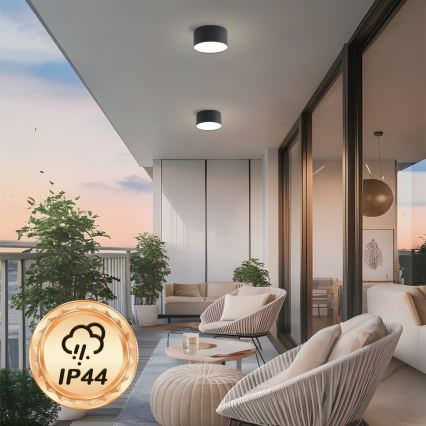 Brilagi - LED badeværelsesloftlampe FORIS LED/14W/230V Ø 12 cm sort IP44