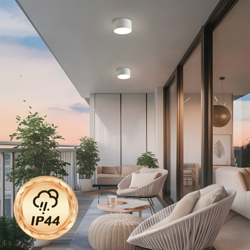 Brilagi - LED loftlampe til badeværelse FORIS LED/9W/230V Ø 9 cm hvid IP44