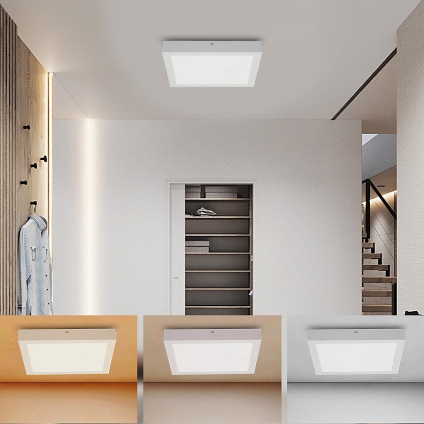 Brilagi - LED loftlampe til badeværelse FRAME LED/24W/230V 30x30 cm 3000/4000/6000K IP44 hvid