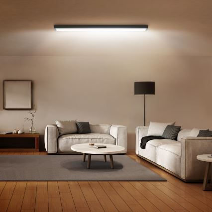 Brilagi - LED loftlampe til badeværelse FRAME LED/50W/230V 120x30 cm IP44 sort