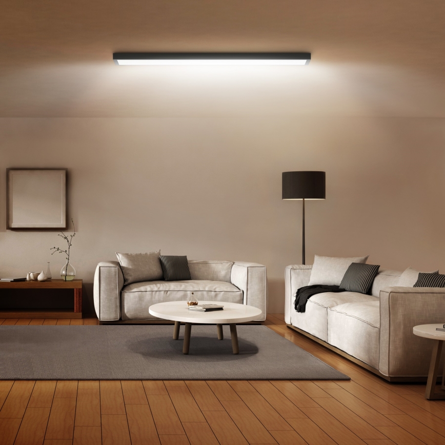 Brilagi - LED loftlampe til badeværelse FRAME LED/50W/230V 120x30 cm IP44 sort