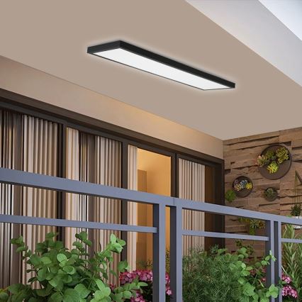 Brilagi - LED loftlampe til badeværelse FRAME LED/50W/230V 120x30 cm IP44 sort
