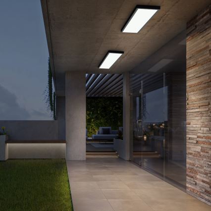 Brilagi - LED loftlampe til badeværelse FRAME LED/50W/230V 120x30 cm IP44 sort
