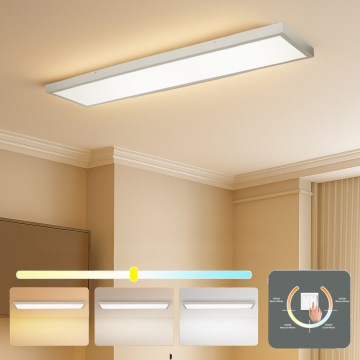 Brilagi - LED loftlampe til badeværelse FRAME LED/50W/230V 3000/4000/6000K 120x30 cm IP44 sølv