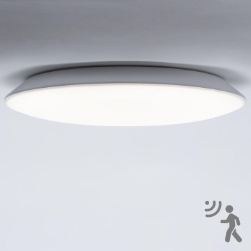 Brilagi - LED loftlampe til badeværelse med sensor VESTAS LED/18W/230V Ø 28 cm 4000K IP54