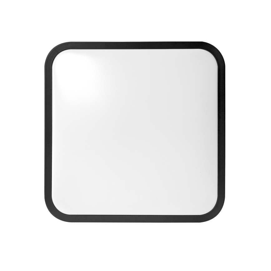 Brilagi - LED badeværelsesloftlampe med sensor ZENNA LED/24W/230V 34,5x34,5 cm IP44 sort + fjernbetjening