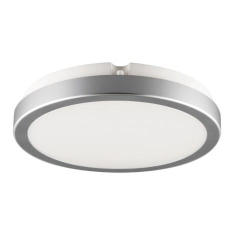 Brilagi - LED loftlampe til badeværelse PERA 18W/230V diameter 22 cm IP65 sølvfarvet