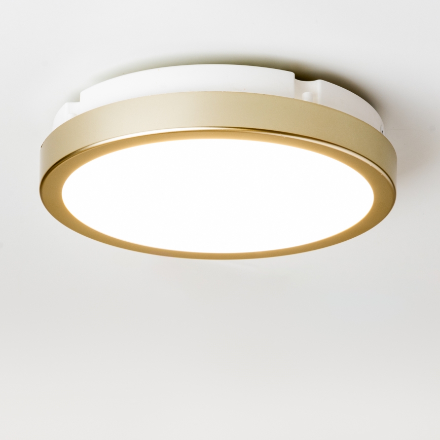 Brilagi - LED loftlampe til badeværelse PERA LED/18W/230V diameter 22 cm IP65 guldfarvet