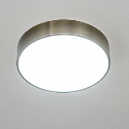 Brilagi - LED badeværelsesloftlampe POOL LED/24W/230V 3000/4000/5500K Ø 30 cm IP54 messing