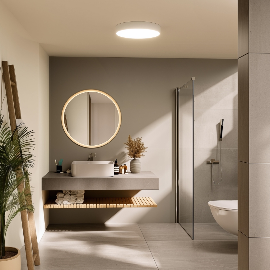 Brilagi - LED loftlampe til badeværelse POOL LED/36W/230V 3000/4000/5500K Ø 40 cm IP54 hvid