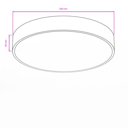 Brilagi - LED loftlampe til badeværelse POOL LED/36W/230V 3000/4000/5500K Ø 40 cm IP54 hvid