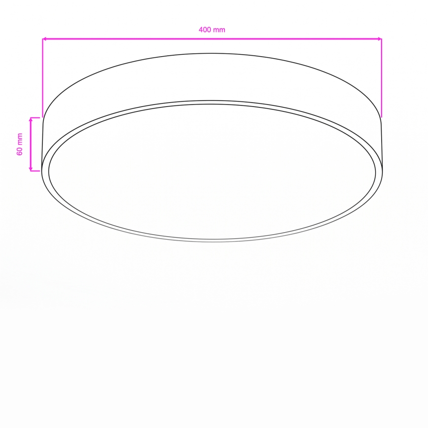 Brilagi - LED loftlampe til badeværelse POOL LED/36W/230V 3000/4000/5500K Ø 40 cm IP54 hvid