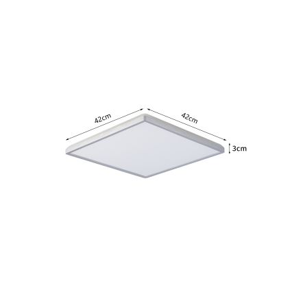 Brilagi - LED loftlampe til badeværelse ULTRA SLIM LED/24W/230V 42x42 cm sølv IP54