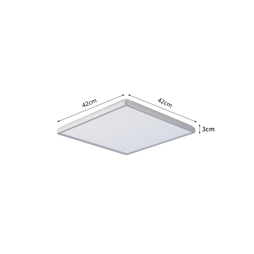 Brilagi - LED loftlampe til badeværelse ULTRA SLIM LED/24W/230V 42x42 cm sølv IP54