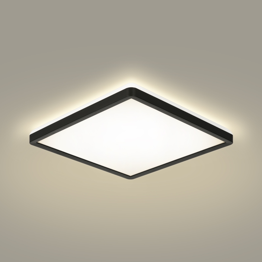 Brilagi - LED loftlampe til badeværelse ULTRA SLIM LED/18W/230V 30x30 cm sort IP54
