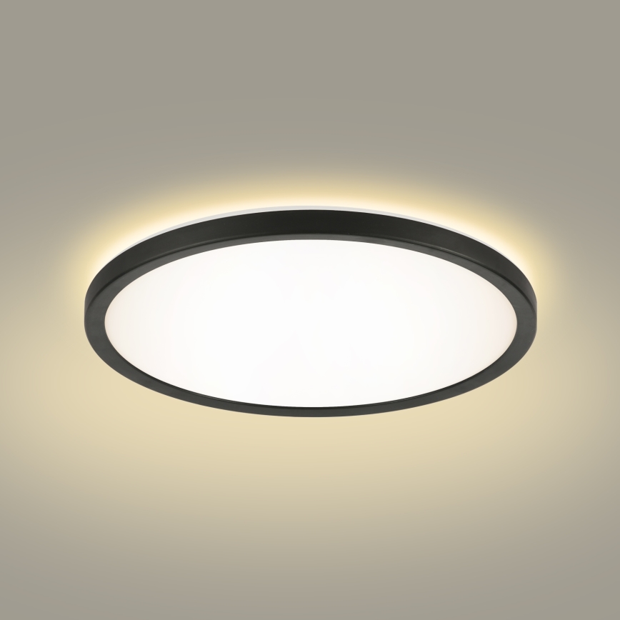 Brilagi - LED loftlampe til badeværelse ULTRA SLIM LED/18W/230V diameter 30 cm sort IP54