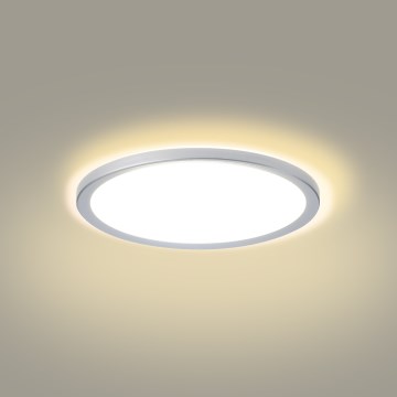 Brilagi - LED-loftlampe til badeværelse ULTRA SLIM LED/18W/230V Ø 30 cm sølv IP54