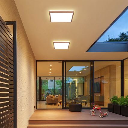 Brilagi - ULTRA SLIM LED loftlampe til badeværelse, 24 W, 230 V, 42 x 42 cm, rosaguld, IP54