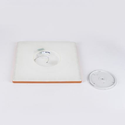 Brilagi - ULTRA SLIM LED loftlampe til badeværelse, 24 W, 230 V, 42 x 42 cm, rosaguld, IP54