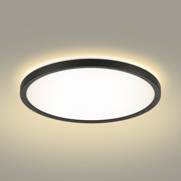 Brilagi - LED loftlampe til badeværelse ULTRA SLIM LED/24W/230V diameter 42 cm sort IP54