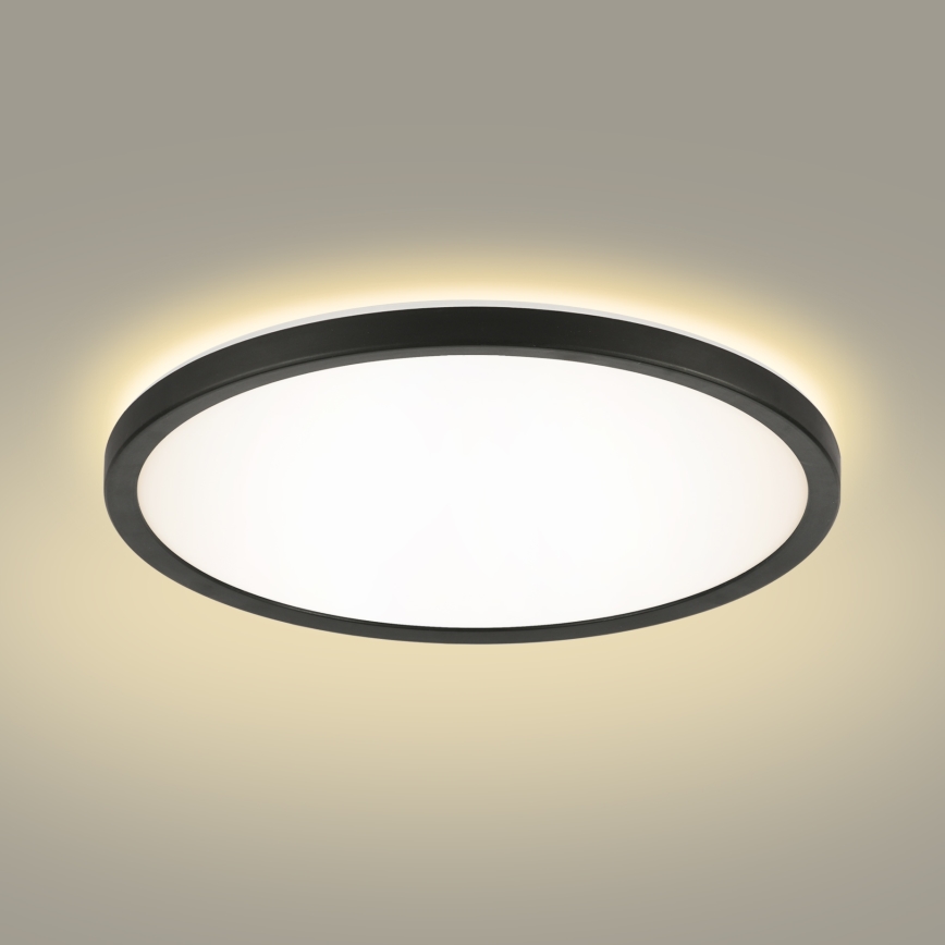 Brilagi - LED loftlampe til badeværelse ULTRA SLIM LED/24W/230V diameter 42 cm sort IP54