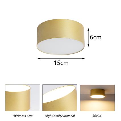 BRILAGI - LED badeværelsesloftlampe FORIS LED/20W/230V Ø 15 cm, guld, IP44