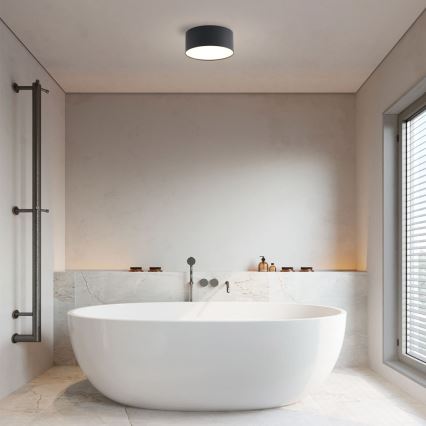 Brilagi - LED-badeværelsesloftlampe FORIS LED/20W/230V Ø 15 cm sort IP44