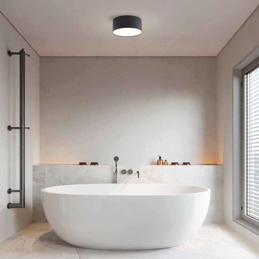 Brilagi - LED-badeværelsesloftlampe FORIS LED/20W/230V Ø 15 cm sort IP44