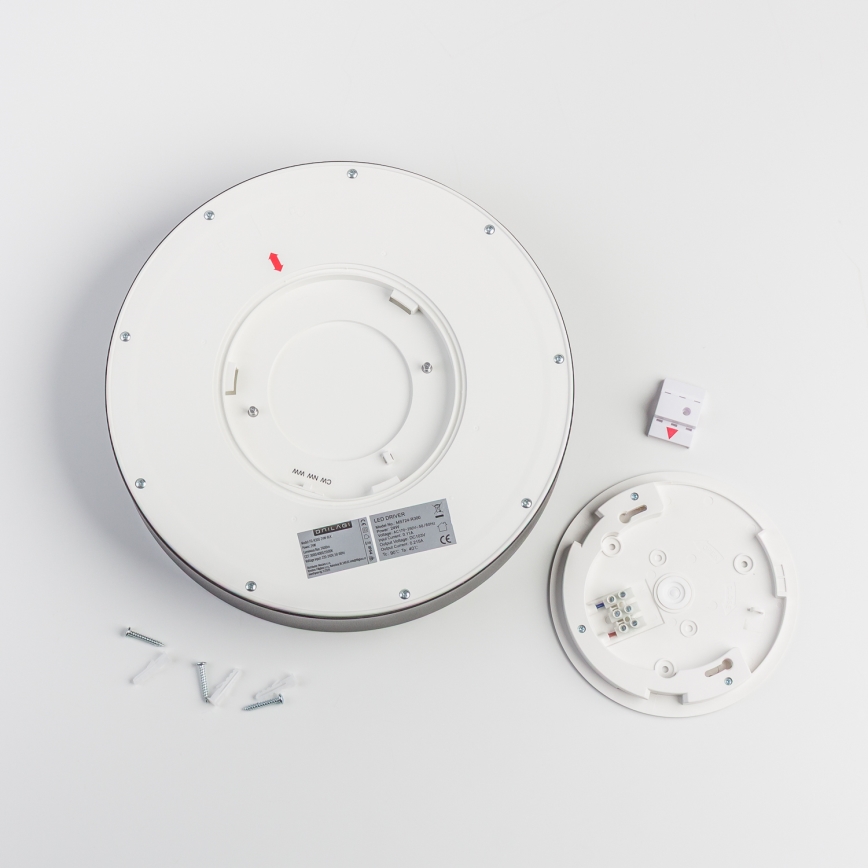 Brilagi - LED loftlampe til badeværelse POOL LED/24W/230V 3000/4000/5500K Ø 30 cm IP54 sort